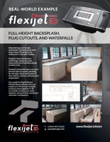 Flexijet Real World Example - Stone Industry- Full Height Backsplash Plug Cutouts and Waterfalls, thumb nail image for download.